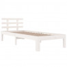 Estructura de cama individual madera maciza blanca 75x190 cm 3