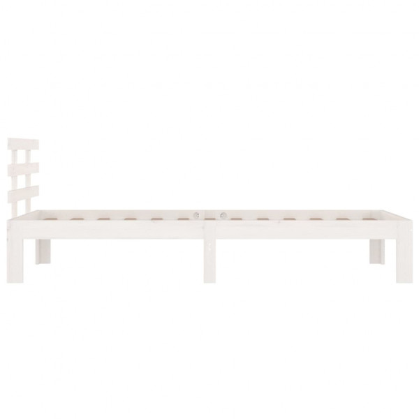 Estrutura cama pequena solteiro 75x190 cm madeira maciça branco M 5