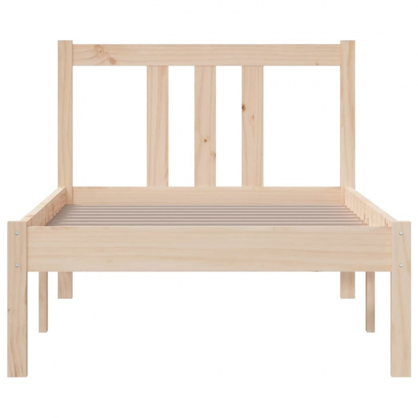 Estructura de cama madera maciza 75x190 cm M 4