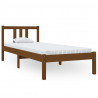Estructura de cama madera maciza marrón miel 75x190 cm 2