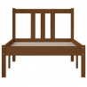 Estructura de cama madera maciza marrón miel 75x190 cm 4