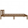 Estructura de cama madera maciza marrón miel 75x190 cm 5
