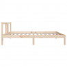 Estructura de cama madera maciza 90x190 cm 5
