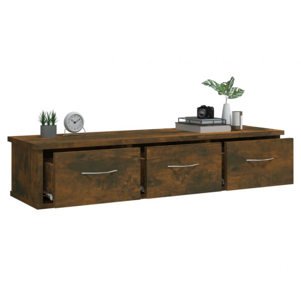 Armario pared madera contrachapada roble ahumado 88x26x18.5 cm M 4