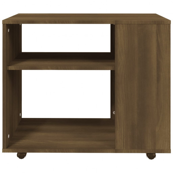 Mesa auxiliar madera contrachapada roble marrón 70x35x55 cm M 5