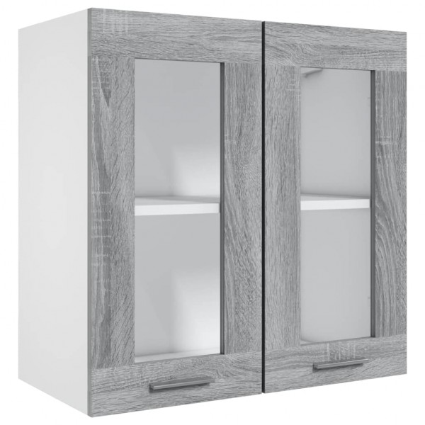 Armario colgante madera contrachapada gris Sonoma 60x31x60 cm D