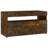 Mueble de TV con luces LED roble ahumado 75x35x40 cm 2