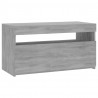 Mueble de TV con luces LED gris Sonoma 75x35x40 cm 2