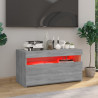 Mueble de TV con luces LED gris Sonoma 75x35x40 cm 3