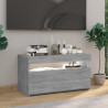 Mueble de TV con luces LED gris Sonoma 75x35x40 cm 4