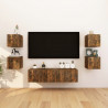 Mueble para TV de pared color roble ahumado 30.5x30x30 cm 5