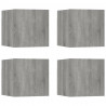 Muebles para TV de pared 4 uds gris Sonoma 30.5x30x30 cm 2