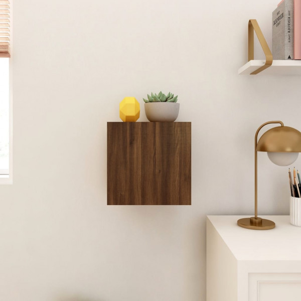 Mueble para TV de pared roble marrón 30.5x30x30 cm M 4