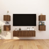 Mueble para TV de pared roble marrón 30.5x30x30 cm 5