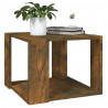 Mesa de centro madera contrachapada roble ahumado 40x40x30 cm 4