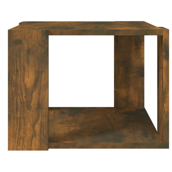 Mesa de centro madera contrachapada roble ahumado 40x40x30 cm M 5