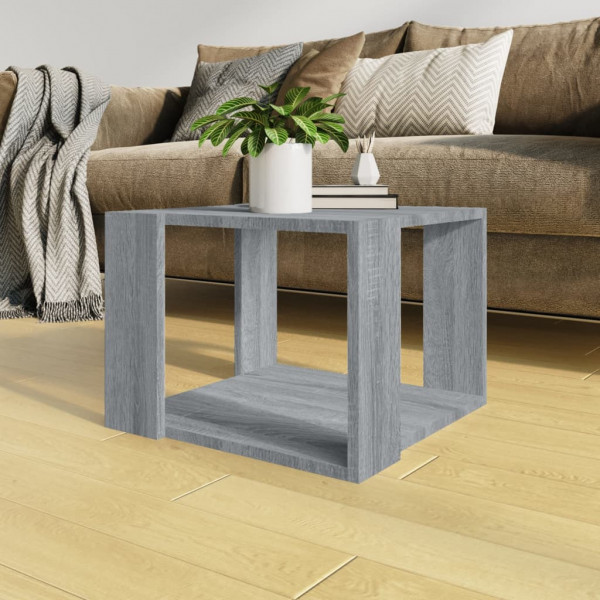 Mesa de centro madera contrachapada gris Sonoma 40x40x30 cm M 3