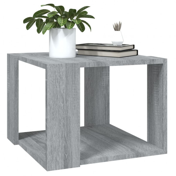 Mesa de centro madera contrachapada gris Sonoma 40x40x30 cm D