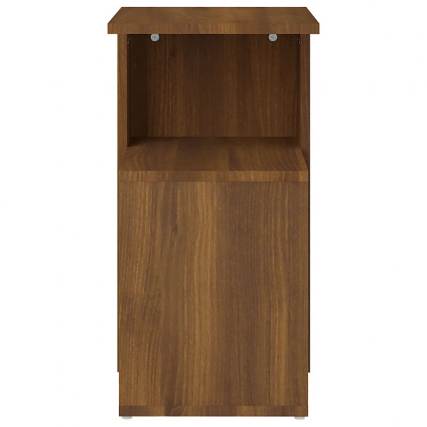 Mesa auxiliar madera contrachapada marrón roble 36x30x56 cm M 4