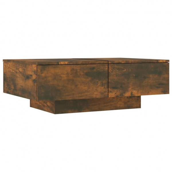 Mesa de centro madera contrachapada roble ahumado 90x60x31 cm M 2