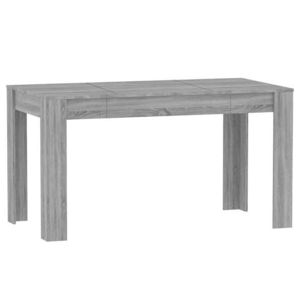 Mesa de comedor madera contrachapada gris Sonoma 140x74.5x76 cm M 2
