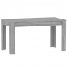 Mesa de comedor madera contrachapada gris Sonoma 140x74.5x76 cm 2