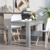 Mesa de comedor madera contrachapada gris Sonoma 140x74.5x76 cm 5