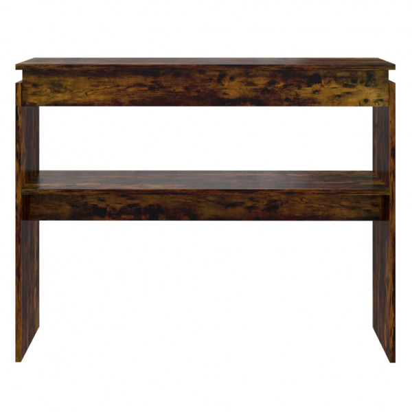Mesa consola madera contrachapada roble ahumado 102x30x80 cm M 3