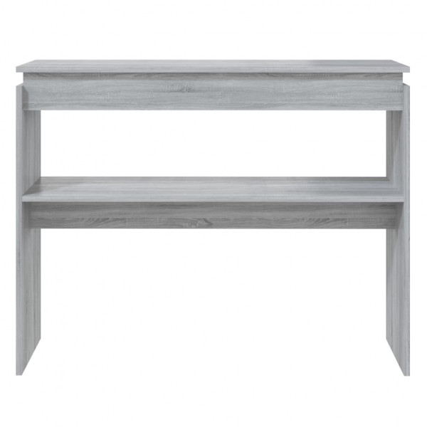 Mesa consola madera contrachapada gris Sonoma 102x30x80 cm M 3