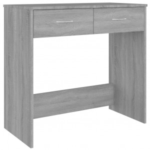 Escritorio de madera contrachapada gris Sonoma 80x40x75 cm H
