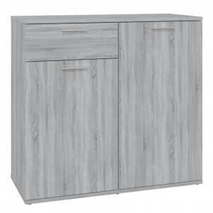 Aparador de madera contrachapada gris Sonoma 80x36x75 cm H