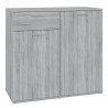 Aparador de madera contrachapada gris Sonoma 80x36x75 cm 2