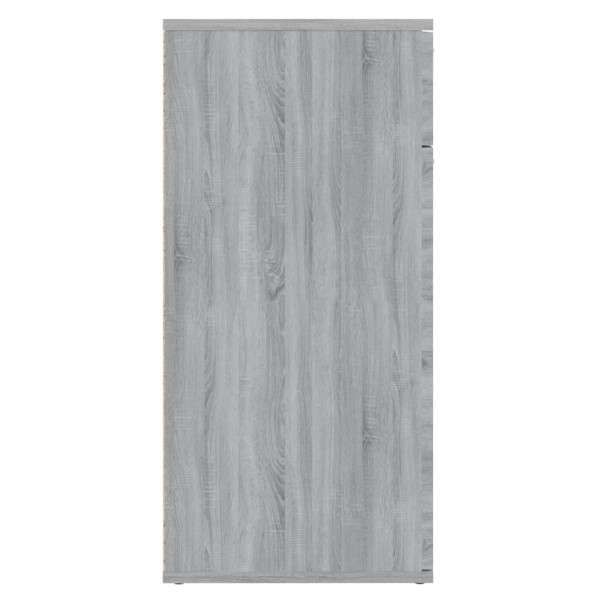 Aparador de madera contrachapada gris Sonoma 80x36x75 cm M 4