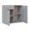 Aparador de madera contrachapada gris Sonoma 80x36x75 cm 5