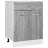 Armario inferior cocina contrachapado gris Sonoma 60x46x81.5 cm 2