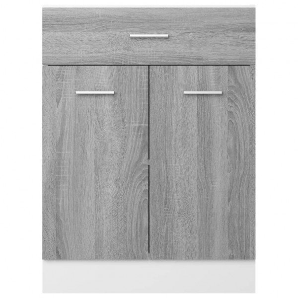 Armario inferior cocina contrachapado gris Sonoma 60x46x81.5 cm M 5