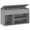 Banco sapateira 80x30x45cm derivados de madeira cinzento sonoma 2
