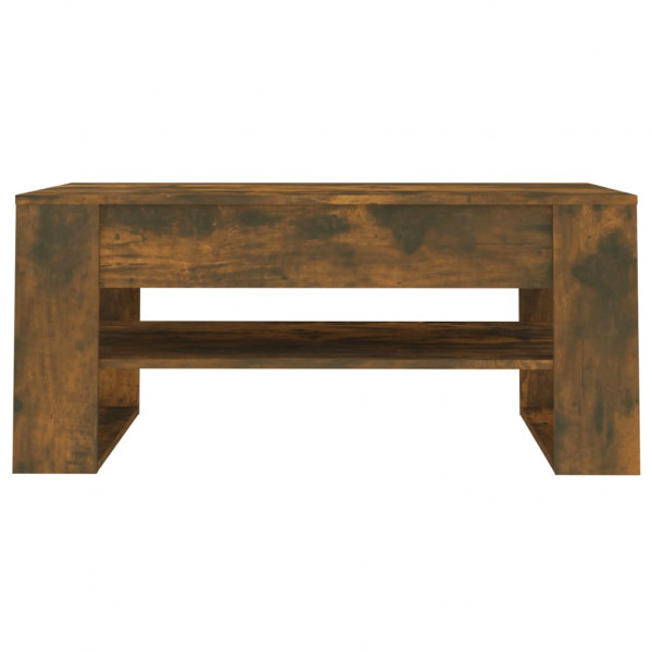 Mesa de centro madera contrachapada roble ahumado 102x55x45 cm M 3