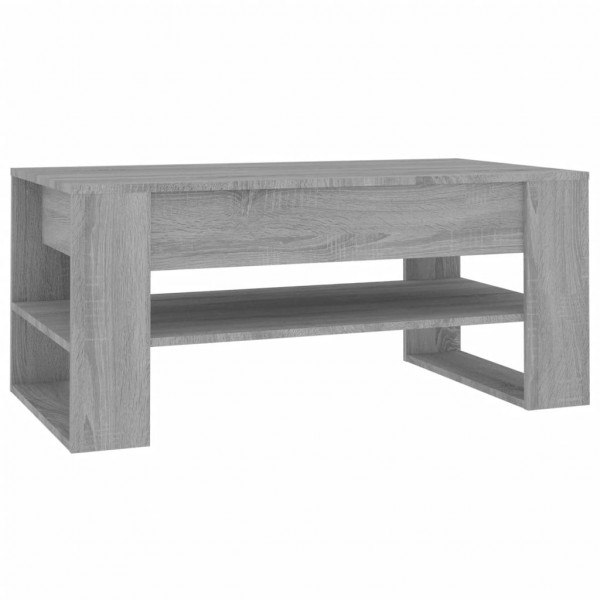 Mesa de centro madera contrachapada gris Sonoma 102x55x45 cm M 2