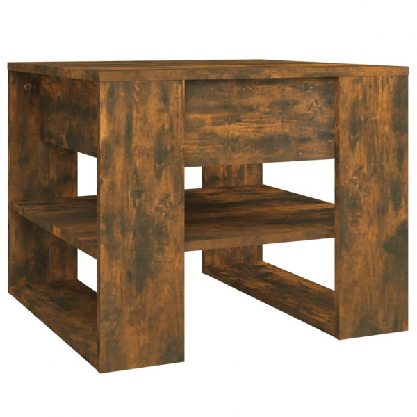 Mesa de centro madera contrachapada roble ahumado 55.5x55x45 cm M 2