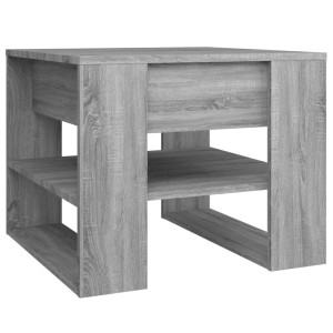 Mesa de centro madera contrachapada gris Sonoma 55.5x55x45 cm H
