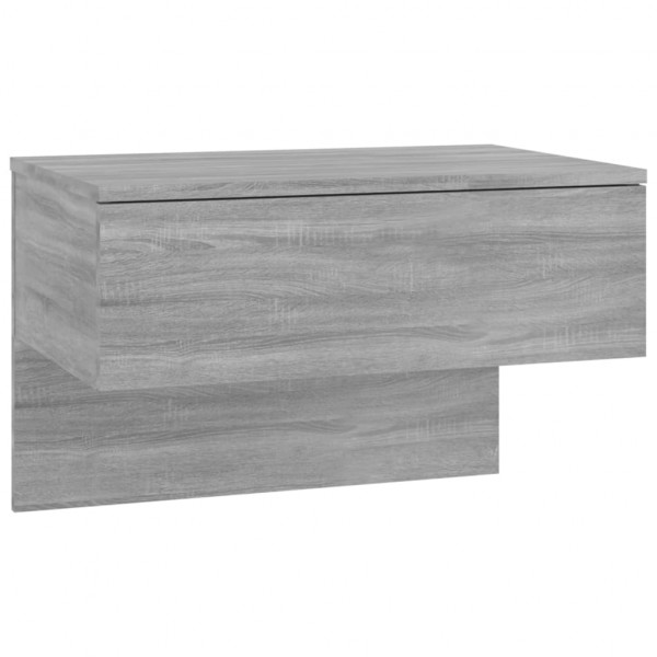 Mesita de noche de pared 2 uds color gris Sonoma M 5