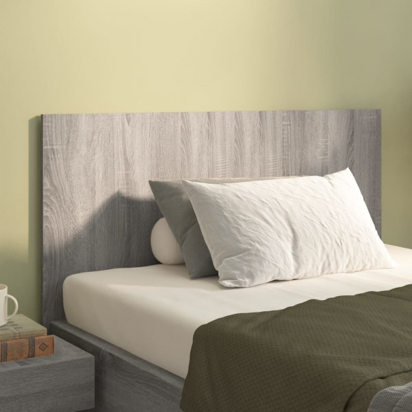 Cabecero de cama madera contrachapada gris Sonoma 120x1.5x80 cm D