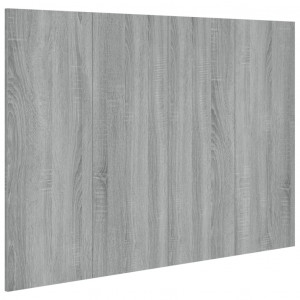 Cabecero de cama madera contrachapada gris Sonoma 120x1.5x80 cm H