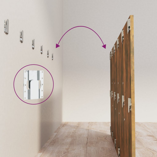 Cabecero cama madera contrachapada roble ahumado 200x1.5x80 cm M 5