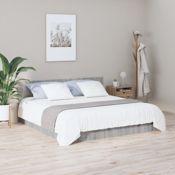 Cabecero de cama madera contrachapada gris Sonoma 200x1.5x80 cm M 3