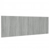 Cabecero pared madera contrachapada gris Sonoma 240x1.5x80 cm 2