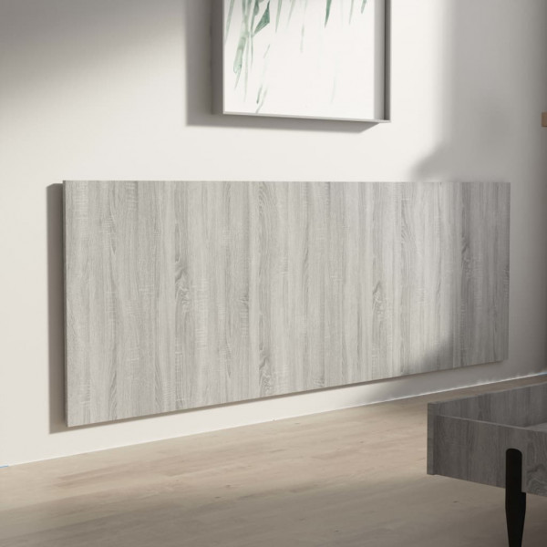 Cabecero pared madera contrachapada gris Sonoma 240x1.5x80 cm M 4
