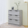 Aparador de madera contrachapada gris Sonoma 60x30x70 cm 3