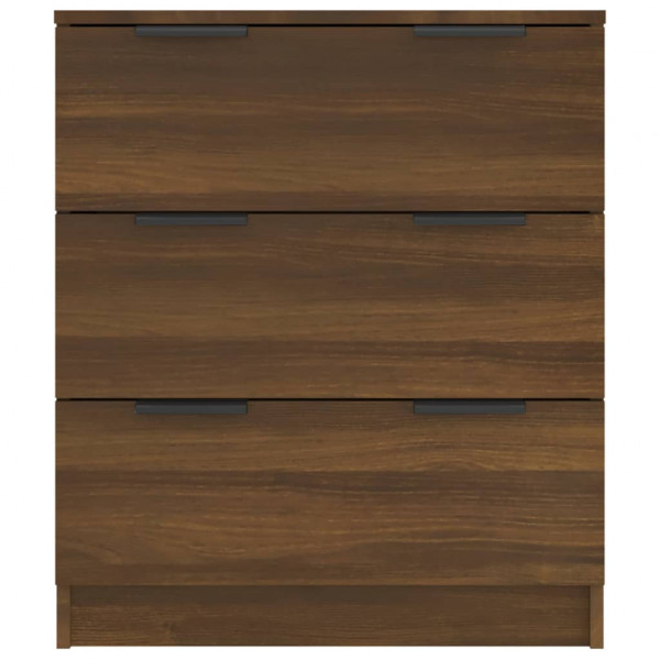 Aparador de madera contrachapada roble marrón 60x30x70 cm M 5